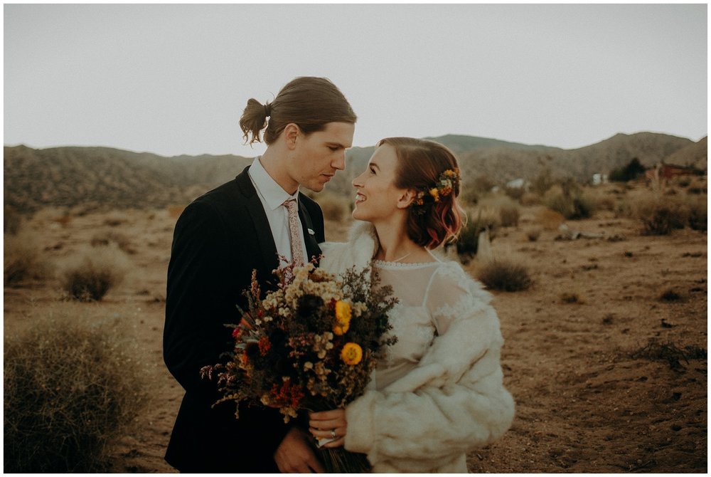 Vintage Boho Joshua Tree Wedding at Rimrock Ranch | California National Park Wedding Photographer